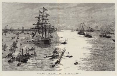 スピットヘッドでのジュビリー海軍レビュー 作： William Lionel Wyllie